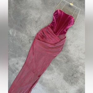 Corset & Maxi Skirt Set - Red - Small